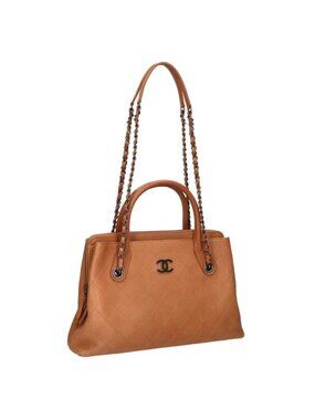 Chanel Quilted 2-Way Caviar Leather Handbag